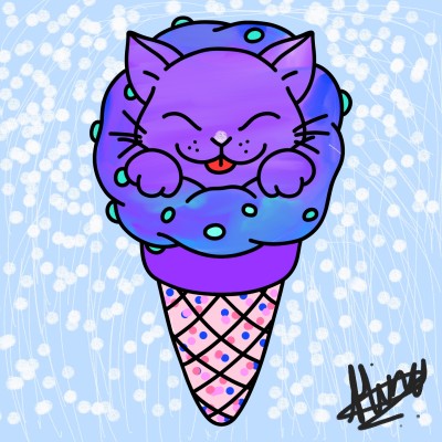 ice cream  | masked-girl | Digital Drawing | PENUP