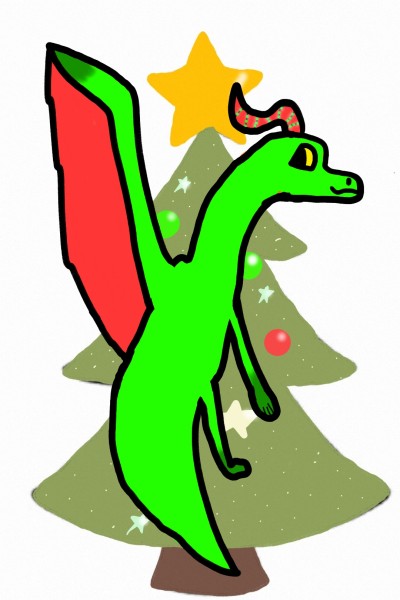 Dragon on Christmas tree | Bean.the.hybrid | Digital Drawing | PENUP