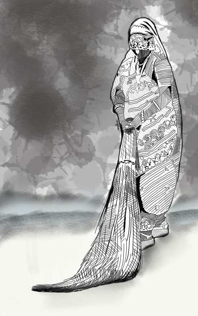 Hard work lady | Andhra.Ghandi | Digital Drawing | PENUP