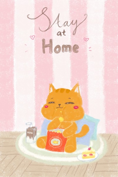 Orenji stay at home | Orenjineko | Digital Drawing | PENUP