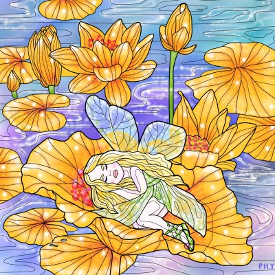 Tinkerbell in the Sleeping Pond | P.H.Y | Digital Drawing | PENUP