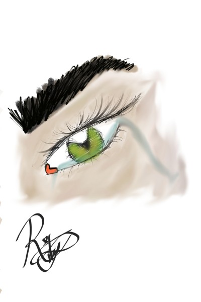 Crying green eye | Rida | Digital Drawing | PENUP