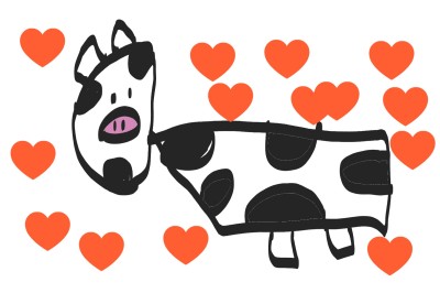 cow & love  | hug | Digital Drawing | PENUP