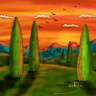 look at the sunset ♡ | ockja | Digital Drawing | PENUP