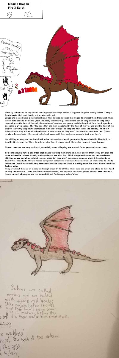 Magma Dragon Redrawing (Plus reference) | ArabellaMeyer | Digital Drawing | PENUP