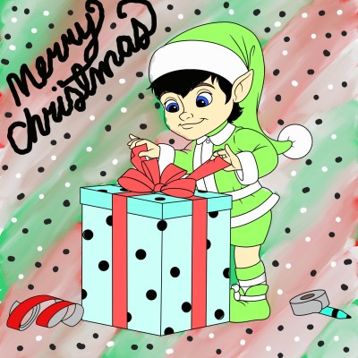 Merry Christmas: Preparing A Gift | Luvabbyyy_900 | Digital Drawing | PENUP