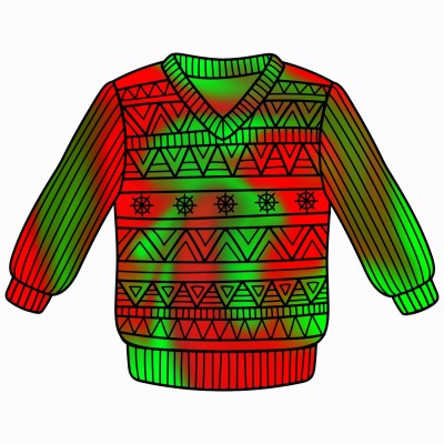 ulgy Christmas theme sweater  | qui | Digital Drawing | PENUP