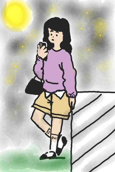 밤의 퇴근 후 핸드폰 | kangmin | Digital Drawing | PENUP