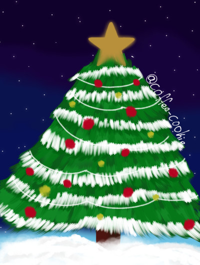 Christmas tree  | coffee-cookie | Digital Drawing | PENUP