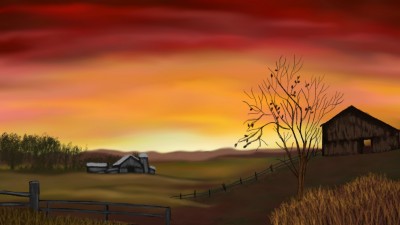 Sunrise on the Farm | CM33 | Digital Drawing | PENUP