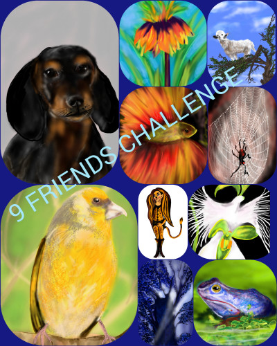 My 9 FRIENDS  CHALLENGE  | Barbra | Digital Drawing | PENUP
