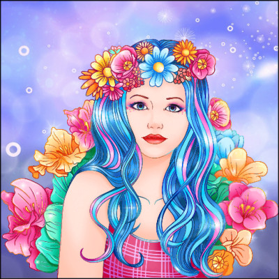 Flower  Lady | Gaycouple | Digital Drawing | PENUP