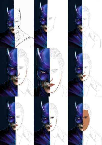 How I Drew Batman/Christian Bale Part 1 | MissyJ | Digital Drawing | PENUP