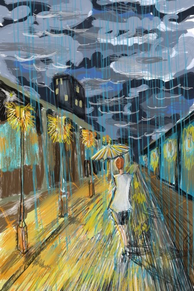 lady in the rain | SarelArt | Digital Drawing | PENUP