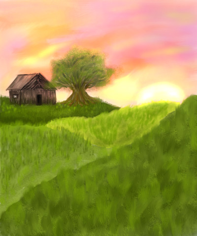 Sunset at the Cabin | cslater | Digital Drawing | PENUP