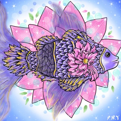 a lotus fish | P.H.Y | Digital Drawing | PENUP