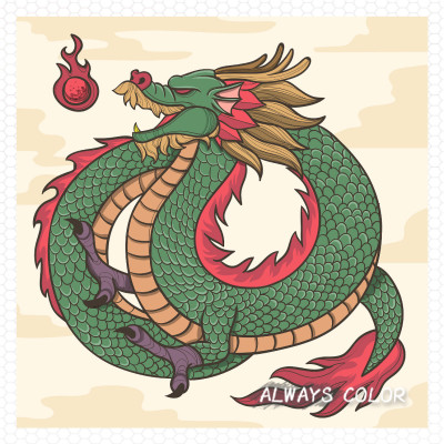 Green  Dragon | Gaycouple | Digital Drawing | PENUP