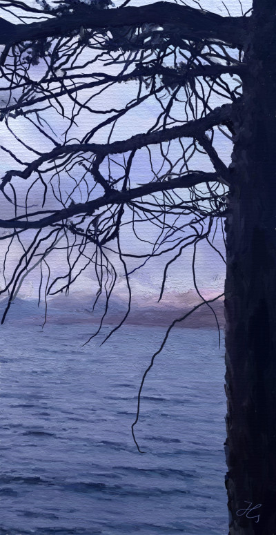 water and tree on oil | Hanne | Digital Drawing | PENUP