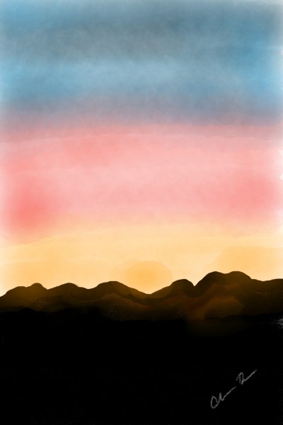 mountain sunset | Davisdesigns | Digital Drawing | PENUP