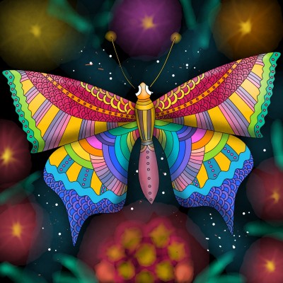 colorful butterfly  | Nuroku | Digital Drawing | PENUP