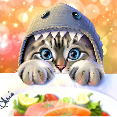 peek-a-boo, I steals your food | Chris | Digital Drawing | PENUP