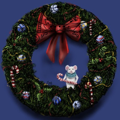 Mouse Wreath Decorator  (-; | LisaBme | Digital Drawing | PENUP