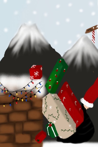 Santa's firs delivery ons Christmas night  | n_x_dia | Digital Drawing | PENUP