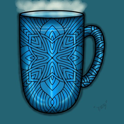 cup of blues | MayFlower | Digital Drawing | PENUP