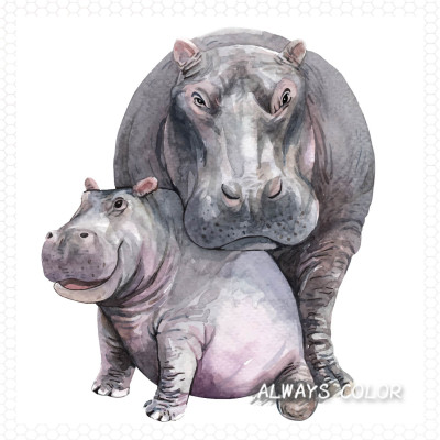 Hippopotamus  | Gaycouple | Digital Drawing | PENUP