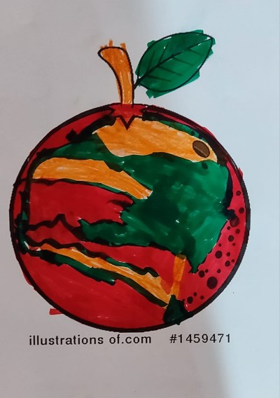 My sister's colouring of an orange | Jade_jewel08 | Digital Drawing | PENUP