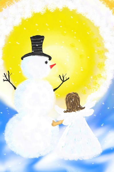 The angel and the snowman  | CsendesEva | Digital Drawing | PENUP