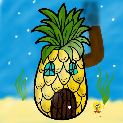 who lives in a pineapple under the sea? | Art4Life | Digital Drawing | PENUP