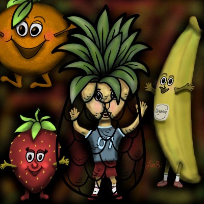 Pineapple & His Friends | LisaBme | Digital Drawing | PENUP