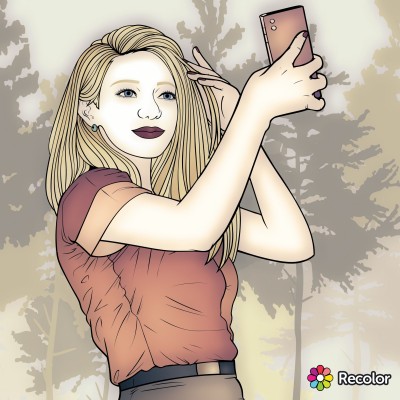 Portrait Digital Drawing | con | PENUP
