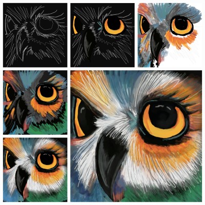 Color owl abstract | FiXi | Digital Drawing | PENUP