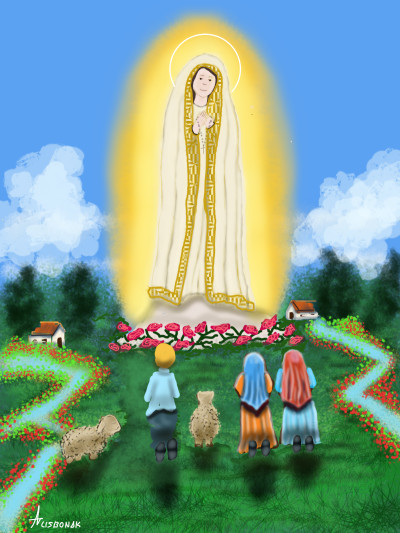 *13 mayo*"Virgen de Fátima " | 1LISBONAK | Digital Drawing | PENUP