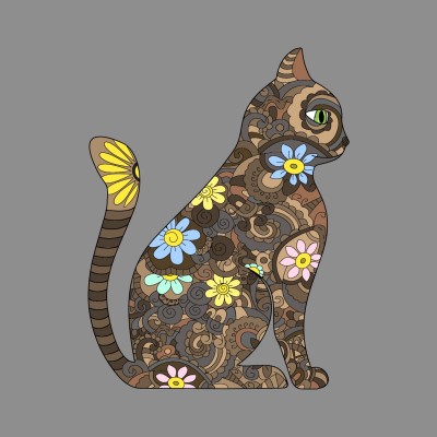 Flower Kitty  | Trish | Digital Drawing | PENUP