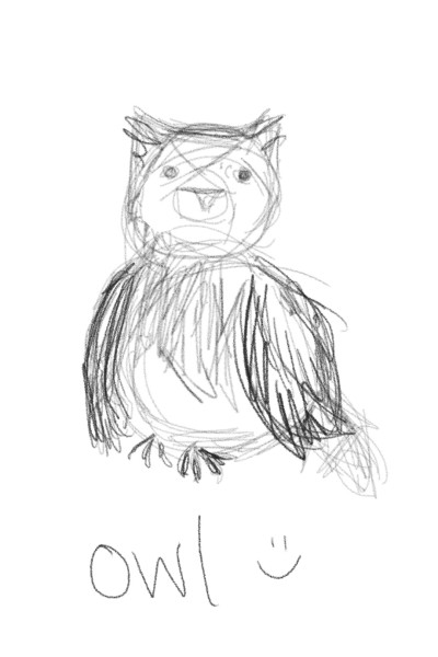 owl rough sketch in pencil  | jgjb0803kl | Digital Drawing | PENUP