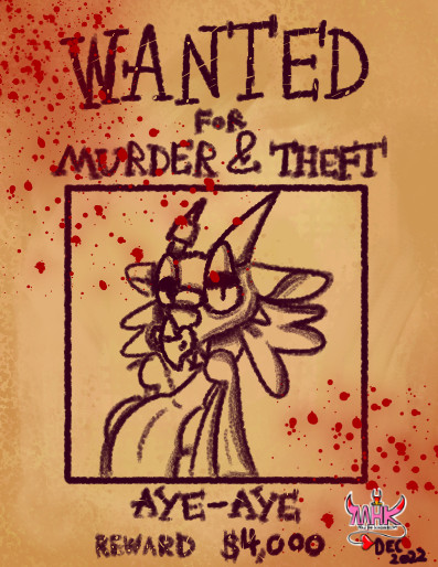 Aye-Aye Wanted Poster | Mad_HatKitsune | Digital Drawing | PENUP