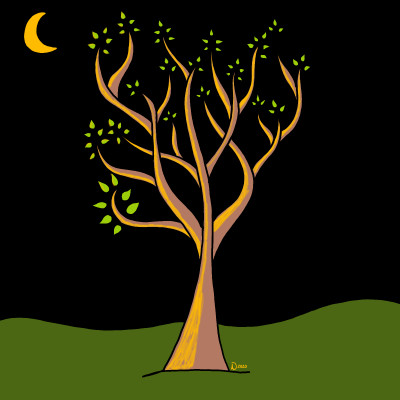 Night Tree | Dwight | Digital Drawing | PENUP