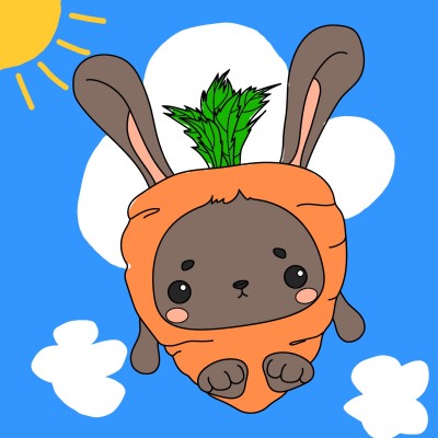 Flying bunny in carrot costume | Jonii_YT_GdG | Digital Drawing | PENUP