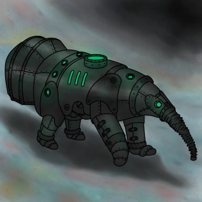 armored anteater exploring another planet | Zenovia | Digital Drawing | PENUP