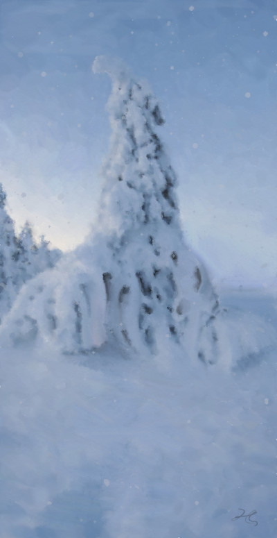 winter in watercolour  | Hanne | Digital Drawing | PENUP