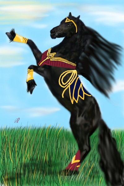 Wonder Woman Friesian Horse | Rebecca | Digital Drawing | PENUP