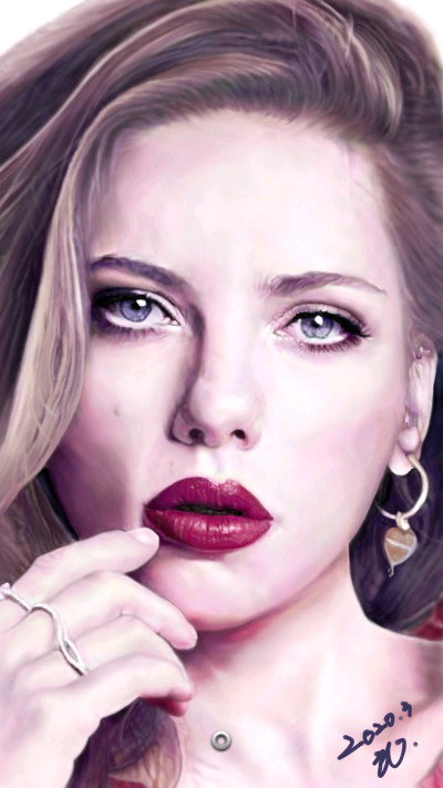 Scarlett Johansson. | honey | Digital Drawing | PENUP