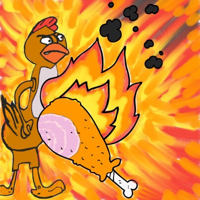Chiken on fire | vijendra | Digital Drawing | PENUP