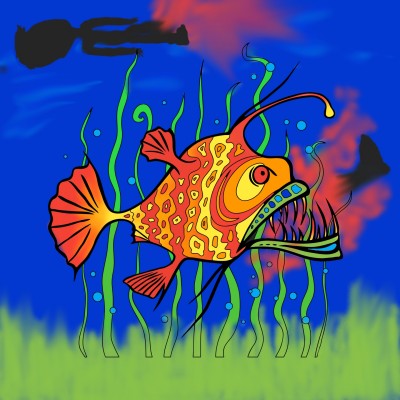 when fishes turn bad | wolfbain78 | Digital Drawing | PENUP
