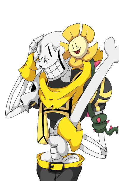 Hypertale Papyrus and Flowey | floofoof | Digital Drawing | PENUP