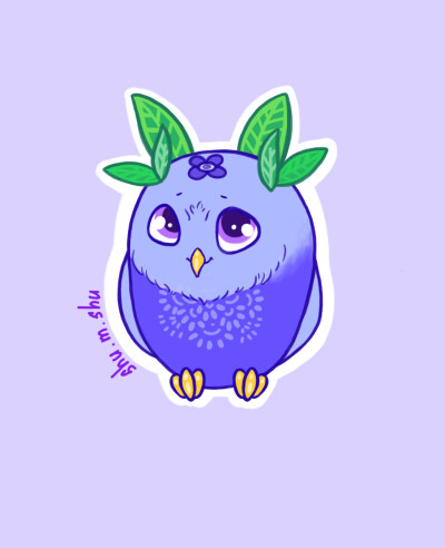 Blueberry owl | Shu.m.shu | Digital Drawing | PENUP