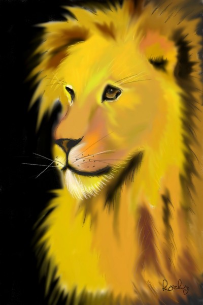 Glowing lion | Lozly | Digital Drawing | PENUP